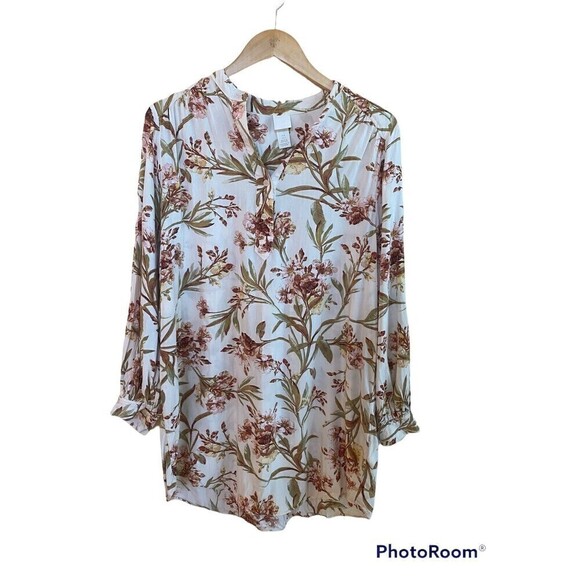 H&M long sleeve floral blouse size US 8 - Picture 1 of 6